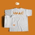 UMAY Shirt T-Shirt Black and White Men Women Unisex. 