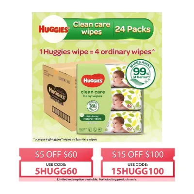 Huggies Clean Care Baby Wipes - Case