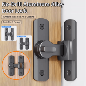 Punch-Free Aluminum Alloy Door Bolt Anti-Theft Security Bolt Latch Durable Hardware Door Buckle Window