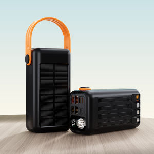 ( năng lương mặt trời)năng lượng mặt trời Sạc dự phòng 90000mAh Hỗ Trợ Sạc Nhanh 120W Pin Dung Lượng Lớn 4 dây