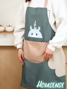 Sleeveless Waterproof Kitchen Chef BBQ Cooking Baking Apron Hanging Neck and Wiping Hands Apron Oxford厨房牛津防水挂脖擦手围裙