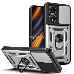 For Honor X7B 4G Casing Slide Camera Lens Protection Case HonorX7B X7 B 2023 Shockproof Armor Phone Cover Magnetic Car Holder
