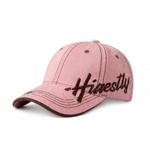 LIVELYN Wide Brim Baseball Cap Letter Embroidered Large Head Circumference Sports Cap Casual Cotton Sun Protection Cap For Men Women