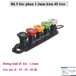 Bộ 5 béc phun đầu nối nhanh 1/4in kèm đế treo tiện lợi
