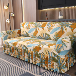 Universal 1/2/3/4 Seater Elastic Sofa Cover L-Shape Slipcover Anti-Skid Stretch Sarung Sofa Protector Couch Elastic Cushion Cover Sofa Soft Touch and Skin-friendly Material