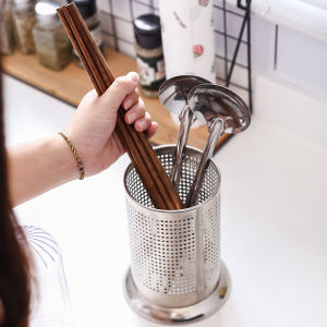 Stainless Steel Chopstick Tube Silver Chopstick Storage Tube Knife & Fork Storage Tube Cutlery Storage