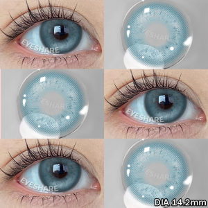 Venice loạt 14.2mm kính áp tròng xám thời trang lens 12 tháng eyeshare contact lens
