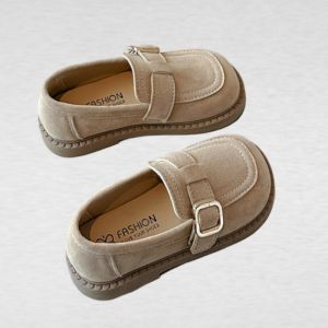 Childrens Baby Happy Shoes 2026 Spring Autumn New Girls Versatile Non slip Leather Shoes Boys Soft Bottom Casual Bean Shoes