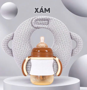Gối Đỡ Bình Sữa Cho Bé Có Dây Chun Cố Định Bình Thiết Kế Dạng Vòng Có Phần Điều Chỉnh