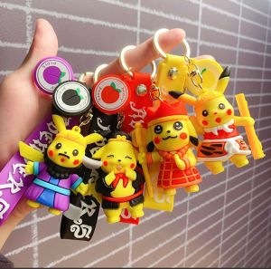 Móc khóa Pikachu cosplay Tây du ký Tôn ngộ không Trư bát giới cao cấp cực cute