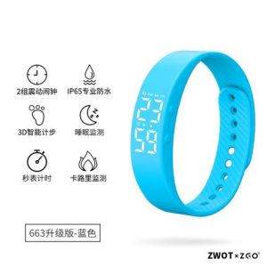 ZGO Electronic Kis Smart Watch Middle School Student Sports Pedometer Chronograph Alarm Clock Waterproof Childrens Watch 663X