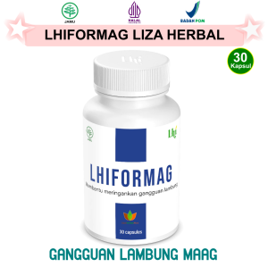 LHI LHIFORMAG LIZA HERBALINTERNASIONAL 30 KAPSUL JAMU OBAT HERBAL MAAG DAN ASAM LAMBUNG TEMULAWAK KUNYIT TEMU PUTIH