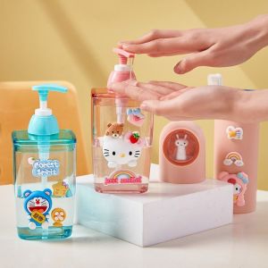 POXIA น่ารักน่ารักๆ ขวดแชมพูรีฟิล 420มล. ว่างเปล่า ขวดโลชั่นการ์ตูน เจลอาบน้ำฝักบัว จุได้มาก ขวดปั๊มห้องน้ำ ภาชนะบรรจุเครื่องสำอาง