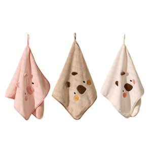 Capybara Themed Kids Face Towels Soft Absorbent Polyester Quick Drying for Kitchen and Bathroom
