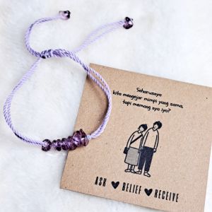 Gelang Tali Batu Pecah / gelang tali etnik / gelang korea