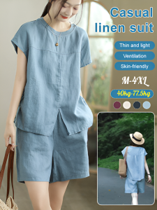 Split Neck Round Collar Casual Two Piece Set Womens Comfortable Loungewear and Street Style Outfit with Breathable Fabric for Daily Wear