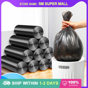 【Thickened】1 Roll ≈ 18Pcs Black Garbage Bags Disposable Plastic Trash Bin Bags