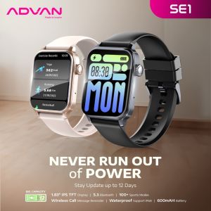 ADVAN Smartwatch SE1 Ai Voice Assistant 100+ Sport Mode IPS 1.83" Bluetooth Call Waterproof IP68 Jam Tangan Pintar