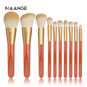 MAANGE 10 Pcs Professional Makeup Brush Eyeshadow Blush Loose Powder Brush Makeup Tool (with box)