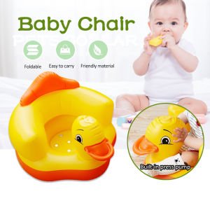 Baby Inflatable Sofa Chair Little Yellow Duck School Seat Infant Inflatable Sofa Meal Seat portable PVC Inflatable sofa Baby Seat