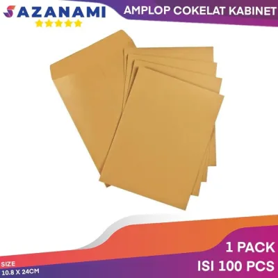 AMPLOP COKLAT KABINET 10.8 X 24CM AMPLOP GAJI SURAT COKELAT 1 PACK