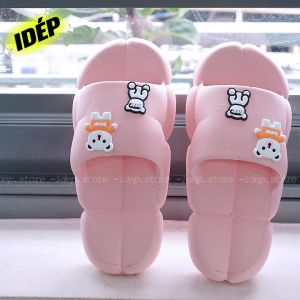 Dép nữ quai ngang gắn ticker gấu cute đế bánh mì đám mây cực êm iDÉP - DL277