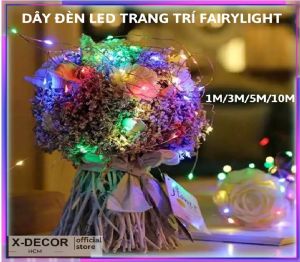 10M Dây Đèn Led Trang Trí Bóng Hạt Gạo Chỉnh Chớp Dùng Pin Đèn Đẹp Decor Nhà Cửa Lễ Tết
