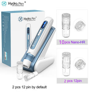 Hydra Pen H5 EMS Microneedling Pen With 12pcs Cartridge Automatic Serum Applicator Facial Beauty Skin Care-4 Pole Microcurrent Skin Care Tool