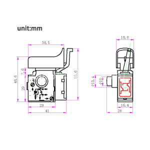 Saklar Bor Bosch GSB-10RE GSB-13RE Untuk Mesin Bor Bosch GSB550 Switch Saklar Mesin Bor