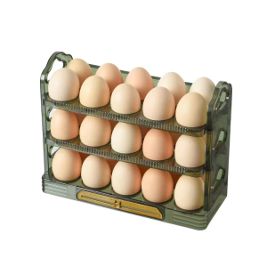 [SG Stock]30 Egg Storage Box Three Layers Egg Rack Container Refrigerator Food Organizer Storage Kitchen Organizer