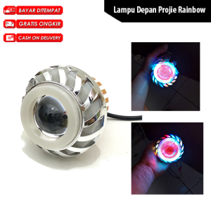 Lampu Depan Projie Proji Besar Model Spiral / Nanas Universal untuk Semua Motor Ring Rainbow untuk Semua Kendaraan beat mio scoopy lexi fino freego