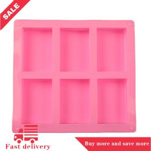 [COD] 6 Cell Rectangular Silicone Soap Mold For Homemade Decorative Soap Making Mould
