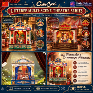 CUTEBEE TTKA501 TTKA502 TTCB501 3D DIY Theatre Series - Animal Carnival Dream Parade Theatre Nutcracker’s Dreamscape Adventure Theatre 3D Wooden Puzzle