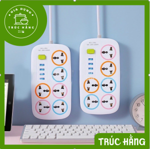 Ổ cắm điện đa năng 6 ổ + 4 cổng usb (có công tắc an toàn)