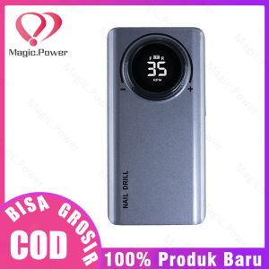 Mesin Bor Kuku Pemoles Kuku Portabel Kelas Tinggi 0 ~ 35000Rpm 30W 2 IN 1 Alat Kikir Kuku Elektrik Rechargeable Nail Drill