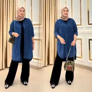 KEMEJA JEANS ZR/KEMEJA LEBARAN