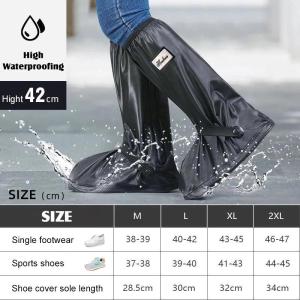 Waterproof Shoe Covers Non-Slip Water Resistant Overshoes Silicone Rubber Rain Shoe Cover Outdoor cycling Protectors apply to Men Women
