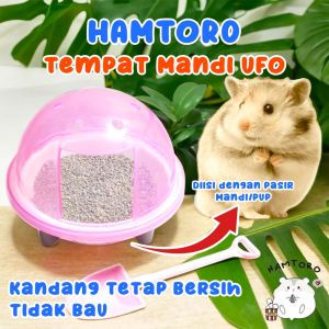 Hamtoro / Tempat Mandi HamsterUFO Bulat Mainan Tempat Pup / Perlengkapan Hamster / Mainan Hamster