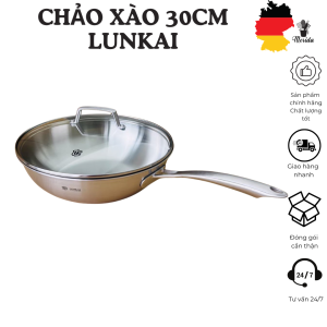 Chảo to 30cm chảo LUNKAI chảo xào to bếp từ chảo sâu lòng chảo lớn chảo 3 lớp chảo xào lớn