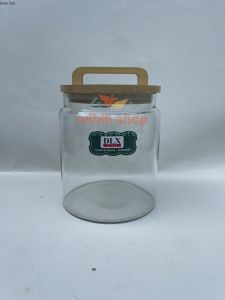 Toples Kaca dlx Tutup Kayu Sapporo A Ukuran 3 Liter dengan Seal Karet