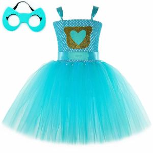 Girls Super Kitties Tutu Dress Costume Kids Halloween Cartoon Cat Costumes Girl Carnival Party Perform Princess Dress Up Clothes2026