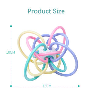 Lakoe Mainan bayi Manhattan bola /Rattle teether bayi karet lembut