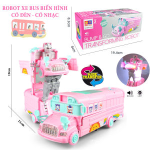 Đồ Chơi Xe Tàu Lửa Biến Hình Thomas Và Những Người Bạn Robot Tàu Hỏa Có Đèn Có Nhạc Chạy Pin