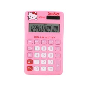 Kalkulator Mini Portabel 12 Digit Motif Karakter Doraemon Hello Kitty - Hello Kitty