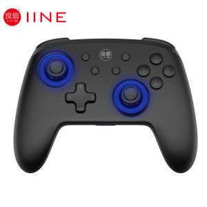 IINE Samurai Black Controller Wake Up Wireless Bluetooth Auto-Fire Pro Controller Compatible Nintendo Switch