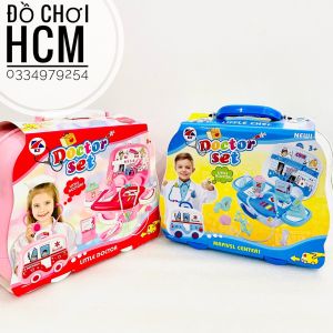 [HÌNH - CLIP THẬT] Đồ chơi trẻ em vali bác sĩ có bánh xe dành cho bé trai bé gái thích chơi trò bác sỉ y tá 889-98
