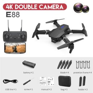 Free shipping Drone E88/K3pro RC Quadcopter Foldable Portable WiFi FPV Drones With 4K HD Camera Altitude Hold Mode