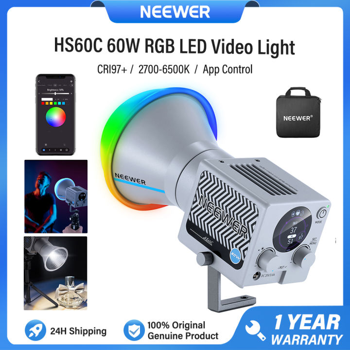 Neewer 60W Portable RGB LED Video Light APP & Panel Control, Handheld For Streaming & Recording HS60C - Best Buy - View #6