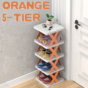 Multilayer Shoes Rack orange Shoe Storage Organizer Rack Rak Kasut Bertingkat Stackable Shoe Shelf