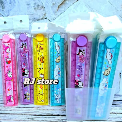 Penggaris Lipat Karakter 30cm Random Alat Tulis Sekolah [ISI 3-6-12 PCS]